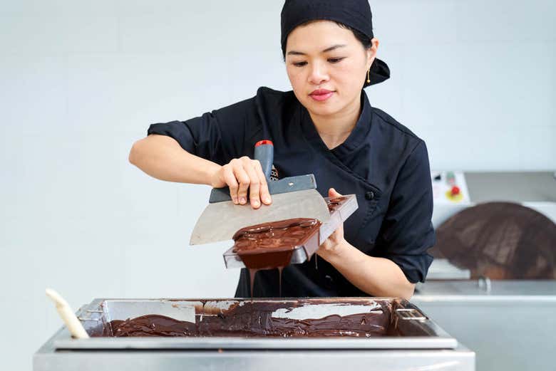 Demostrazione nel Choco Story di Bruxelles