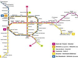 Mappa della metropolitana di Bruxelles